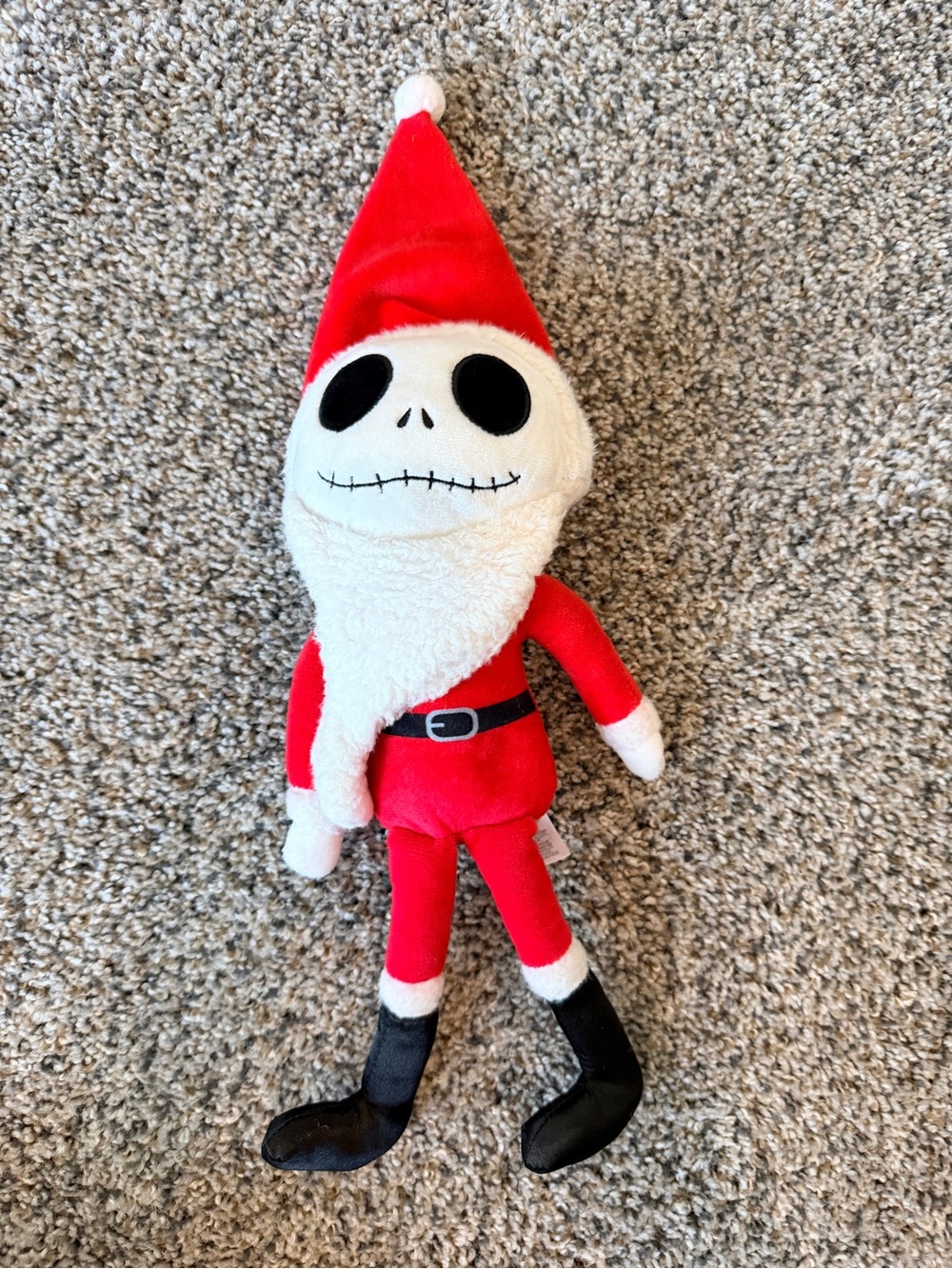 Disney Red and White Jack Skellington Santa Plush